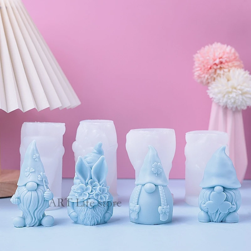 Soap Making Equipment For Beginners - Christmas Dwarf Silicone Candle Mold 3d