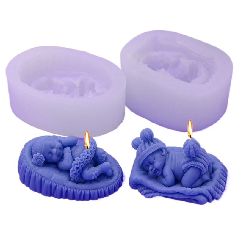 Soap Making Kit For Kids - Cute Baby Silicone Candle Molds DIY