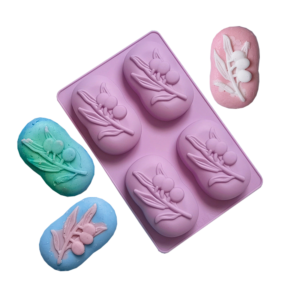 4 Cavities Oval Olive Tree Sil - Soap Making Book For Beginners recensie en prijs