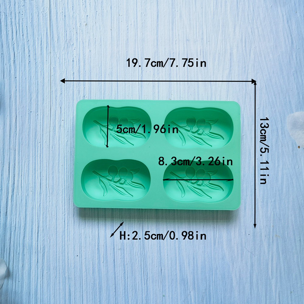 4 Cavities Oval Olive Tree Sil - Soap Making Book For Beginners recensie en prijs