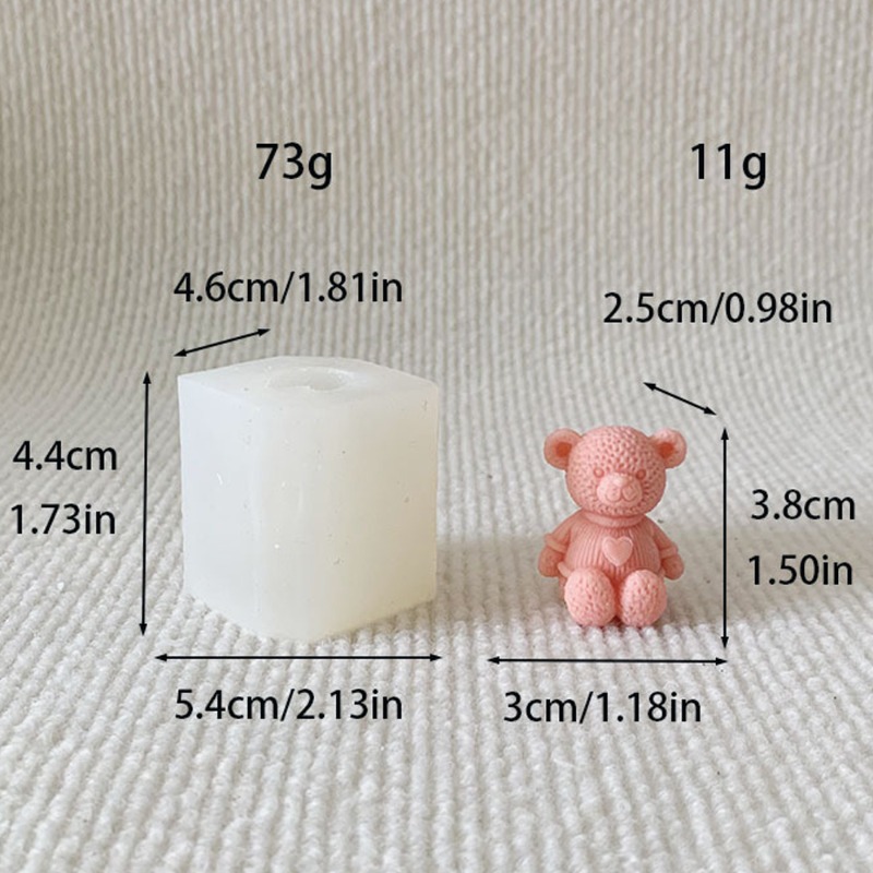 Mini Love Bear Candle Silicone - Soap Making Business recensie en prijs