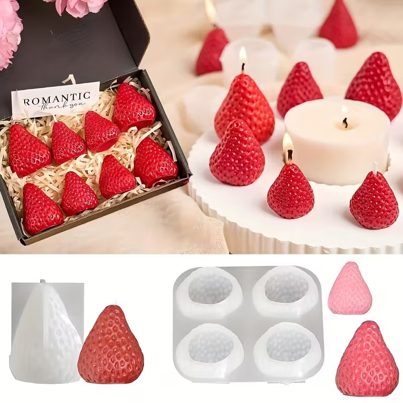 Strawberry Silicone Candle Mol - Soap Making Material recensie en prijs