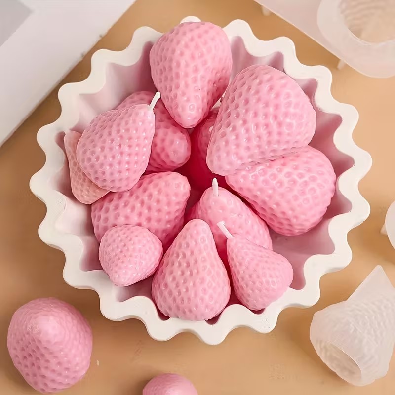 Strawberry Silicone Candle Mol - Soap Making Material recensie en prijs