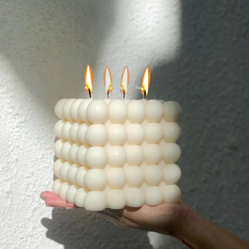 Large Bubble Cube Candles Sili - Soap Making Home recensie en prijs