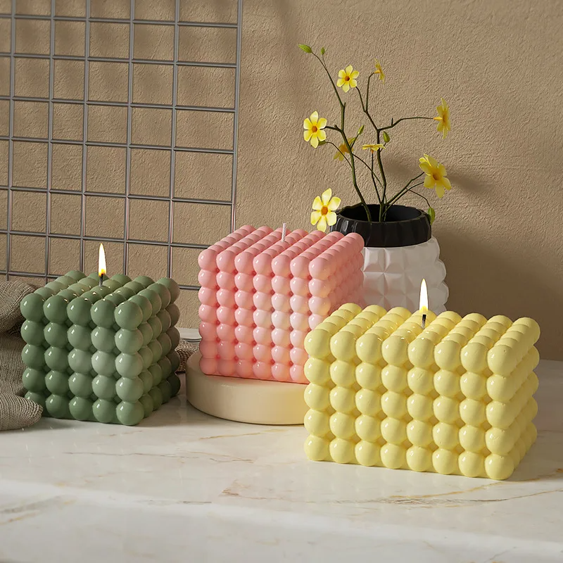 Large Bubble Cube Candles Sili - Soap Making Home recensie en prijs
