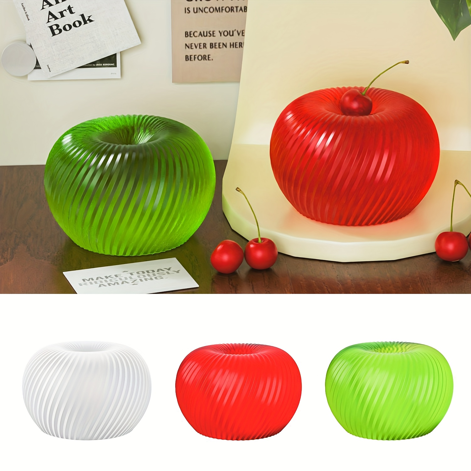 A trendy red apple silicone mo - Soap Making Material recensie en prijs