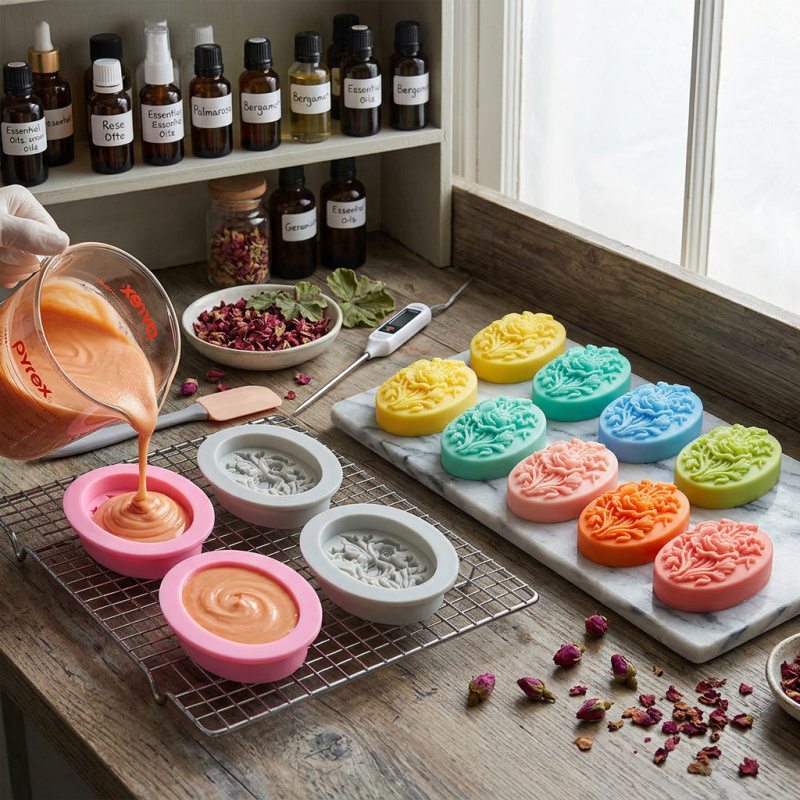 4 Silicone mold with flower sh - Soap Making Material recensie en prijs